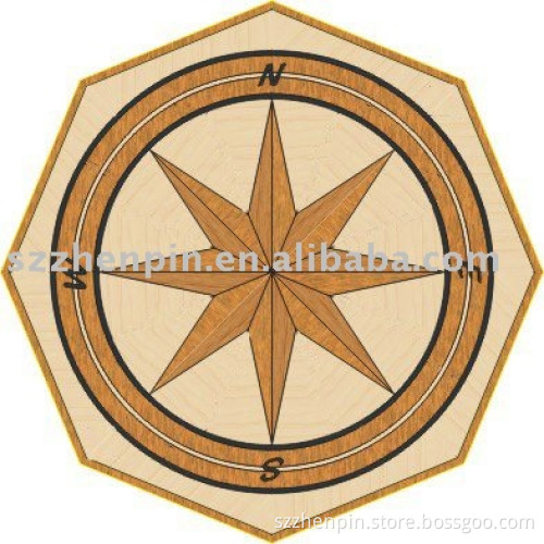 compass medallion parquet marquetry